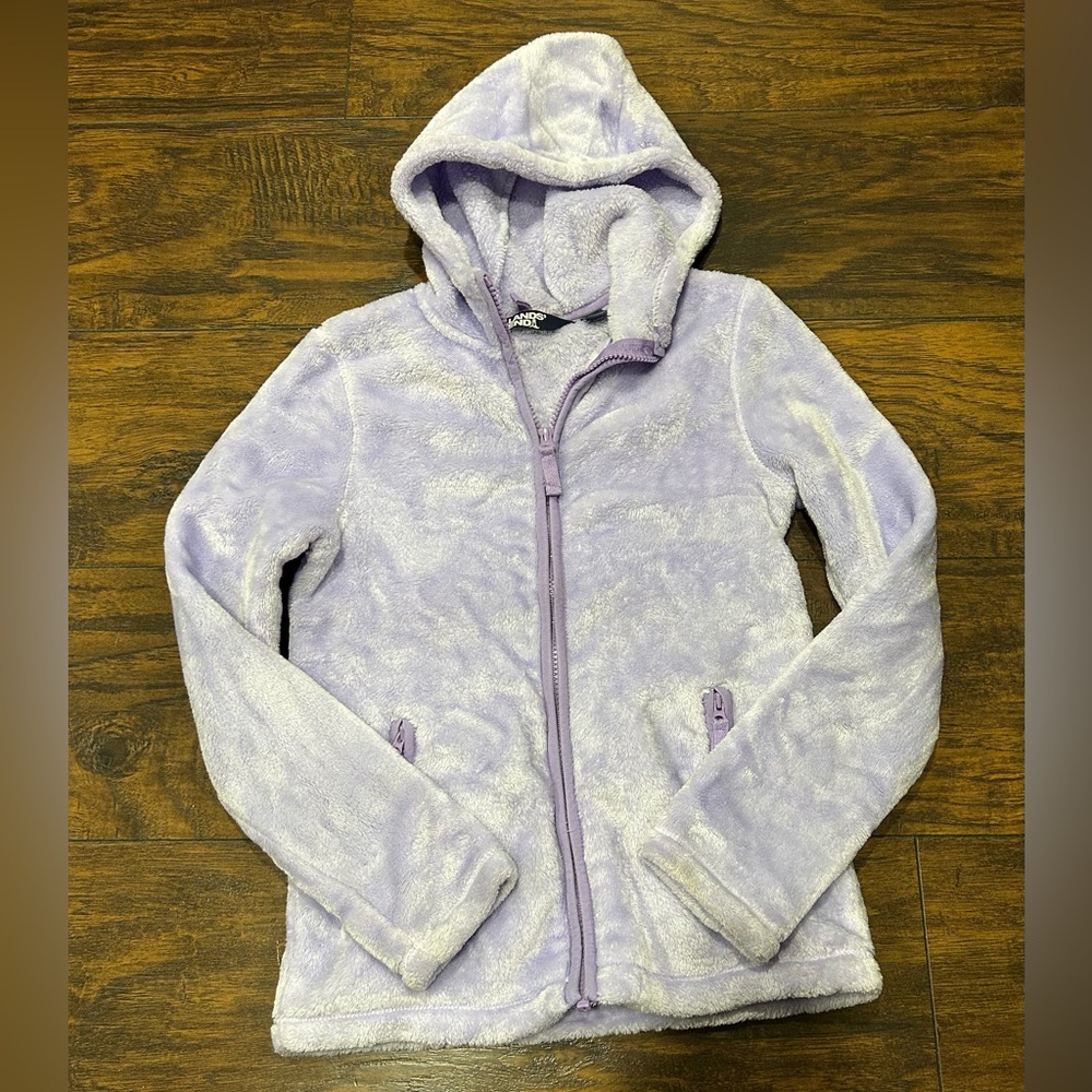 Lands' End Lavender Kids Hoodie size large 10/12‎